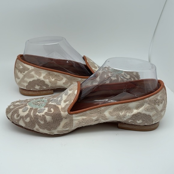 Ramon Tenza Ukraine Embroidered Floral & Leather Loafers Slip on Flats Size 7.5 - Picture 7 of 12